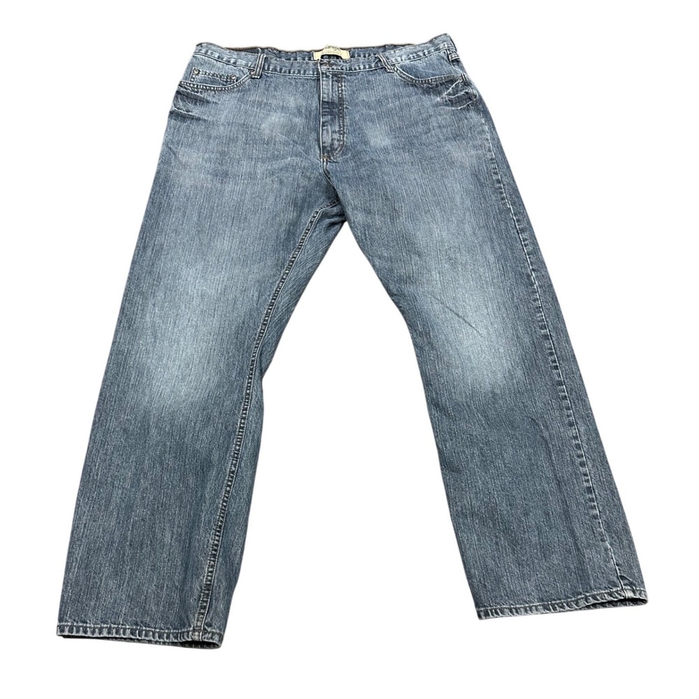 Wrangler Authentics Mens Straight Leg Jeans Blue Denim 42x32 ZM4RBDX‎